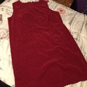 Red Velvet Sleeveless Dress